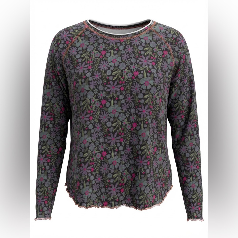 Natural Life Floral Long Sleeve Top